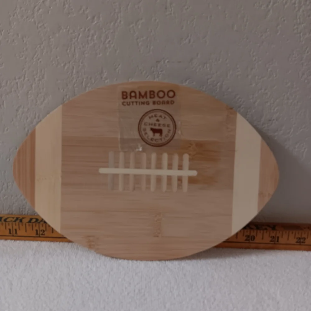 Football Shaped Bamboo Cutting Board